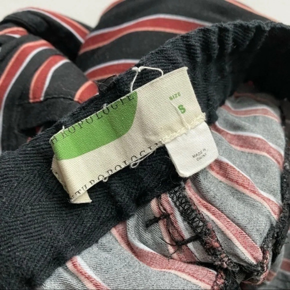 Anthropologie • Black Red Striped Jogger Pants - Picture 8 of 8